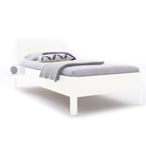 Einzelbett mit Kopfteil 120x200cm NAIT Müller Small Living Reinweiß