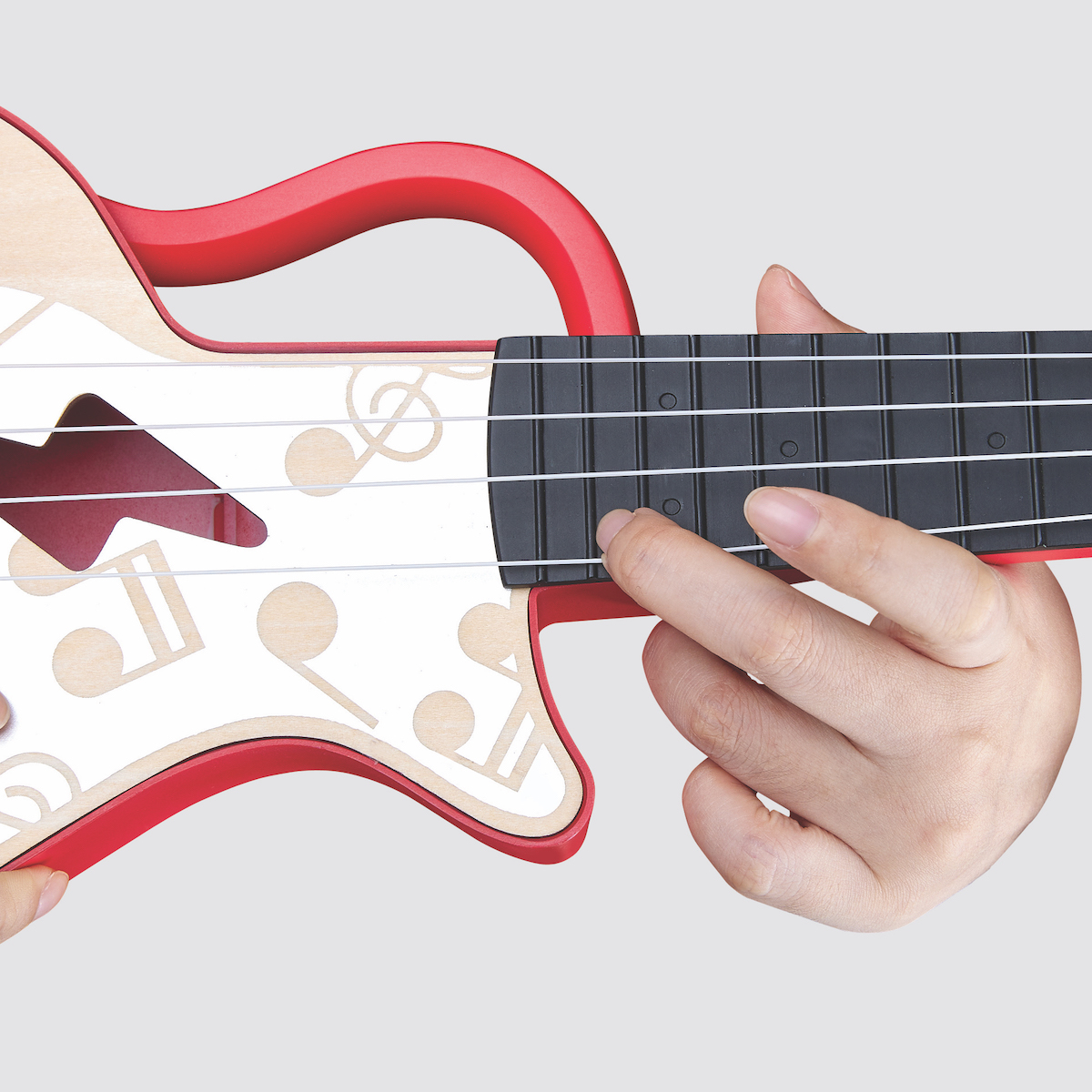 Elektrische Lern-Ukulele Hape rot