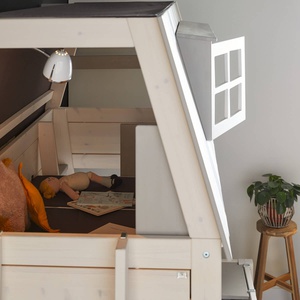 Etagenbett 140x200cm Außenleiter Lattenrost LUXE HANGOUT Lifetime whitewash