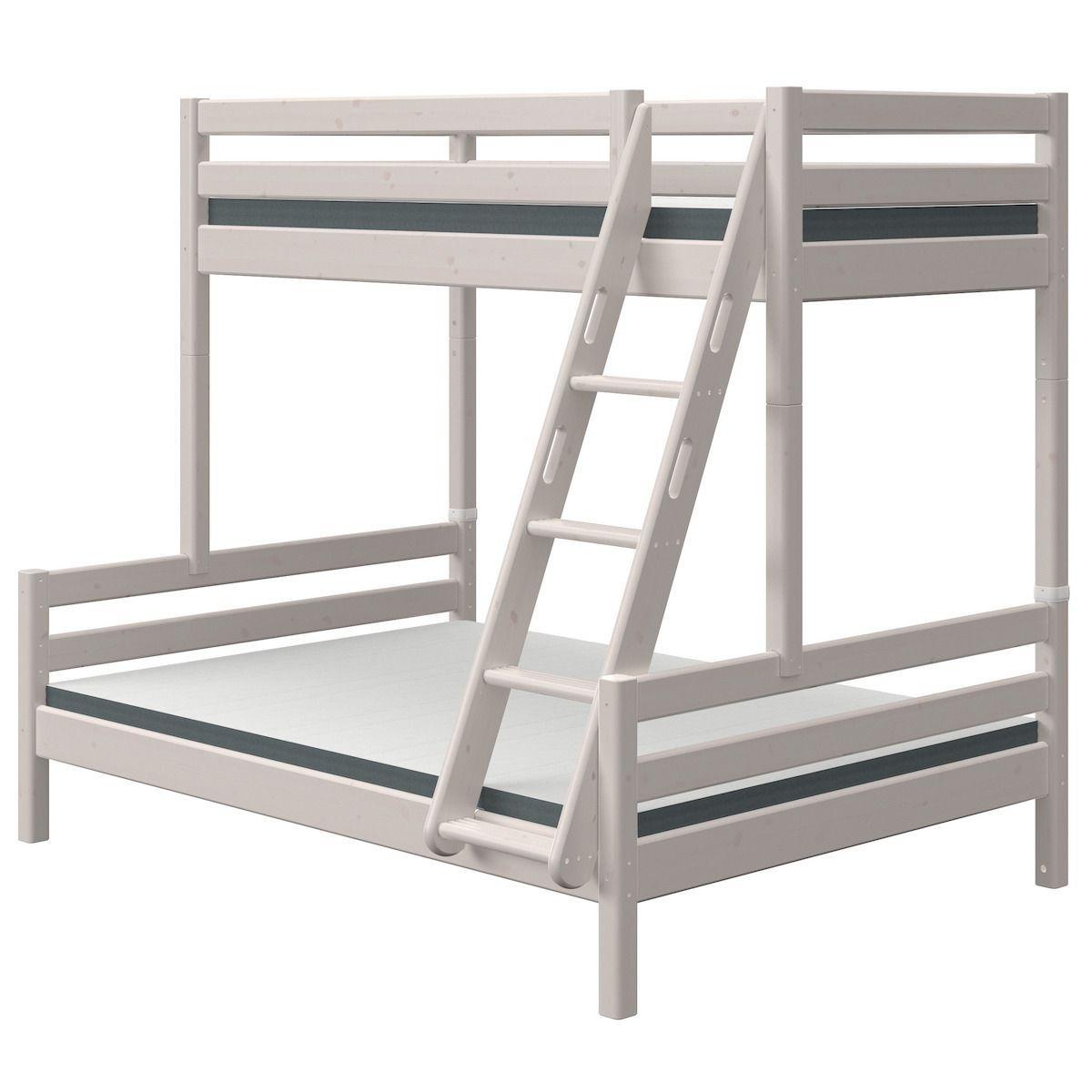 Etagenbett 90-140x200cm Schrägleiter CLASSIC Flexa grey washed