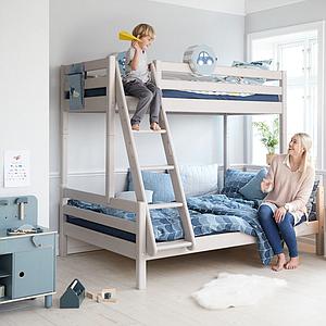 Etagenbett 90-140x200cm Schrägleiter CLASSIC Flexa grey washed