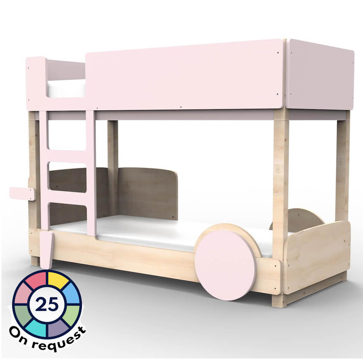 Etagenbett 90x190cm DISCOVERY Mathy by Bols puderrosa