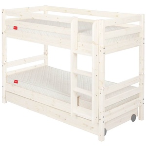 Etagenbett 90x200cm gerade Leiter + 2 Schubladen CLASSIC Flexa natur
