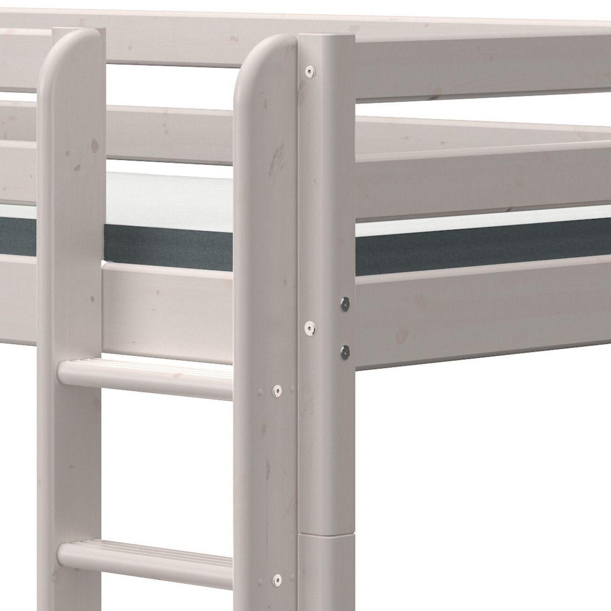 Etagenbett 90x200cm gerade Leiter CLASSIC grey washed