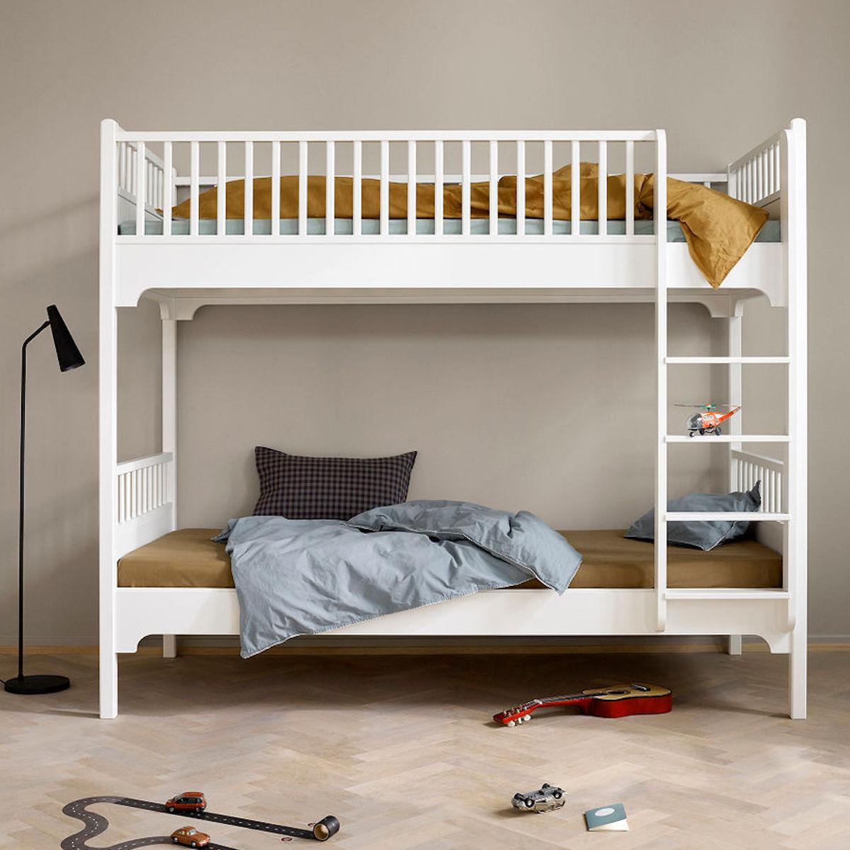 Etagenbett 90x200cm gerade Leiter SEASIDE CLASSIC Oliver Furniture weiß 