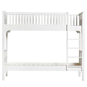 Etagenbett 90x200cm gerade Leiter SEASIDE CLASSIC Oliver Furniture weiß 