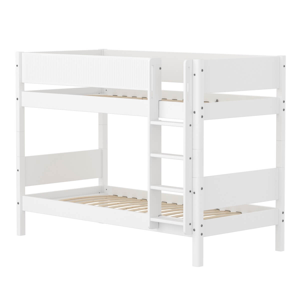 Etagenbett 90x200cm WHITE Flexa Safety rail w Grooves F.Wht.