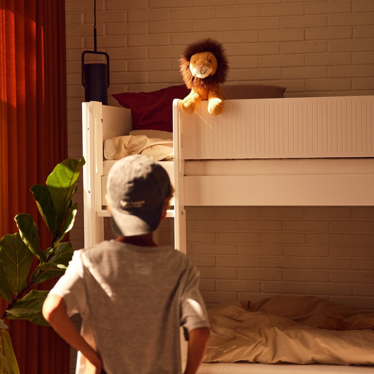 Etagenbett 90x200cm WHITE Flexa Safety rail w Grooves F.Wht.