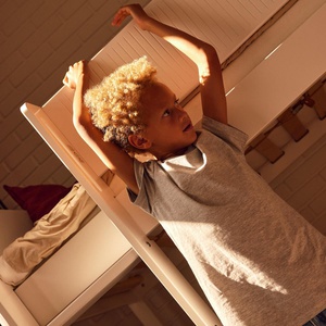 Etagenbett 90x200cm WHITE Flexa Safety rail w Grooves F.Wht.