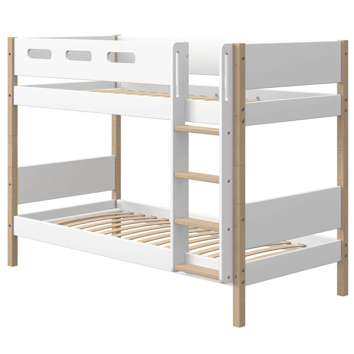 Etagenbett mitwachsend 90x200cm NOR Flexa Eiche-weiß