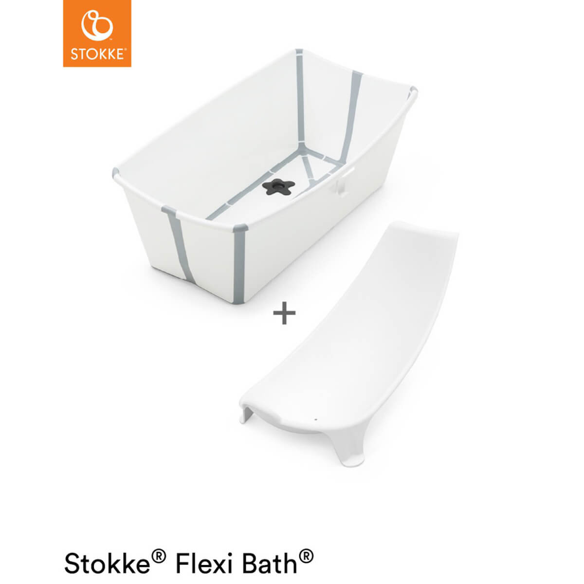 Faltbare Badewanne-Babysitz FLEXI BATH Stokke white