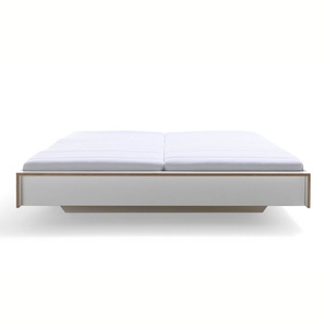 Flai Bett CPL- weiß beschichtet 140x200cm, klassische Höhe 240 mm, ohne Kopfteil Müller Small Living