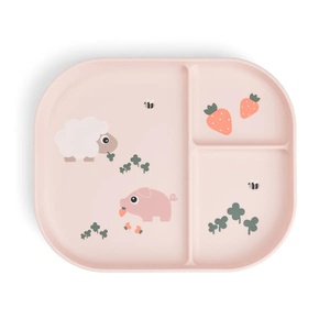 Foodie compartment plate Tiny farm Done by deer Powder