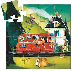 Formen Puzzle 16Stk The fire truck Djeco