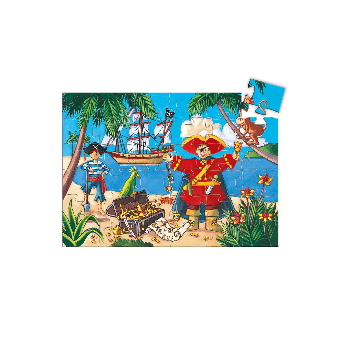 Formen Puzzle 36Stk The pirate and his treasure Djeco