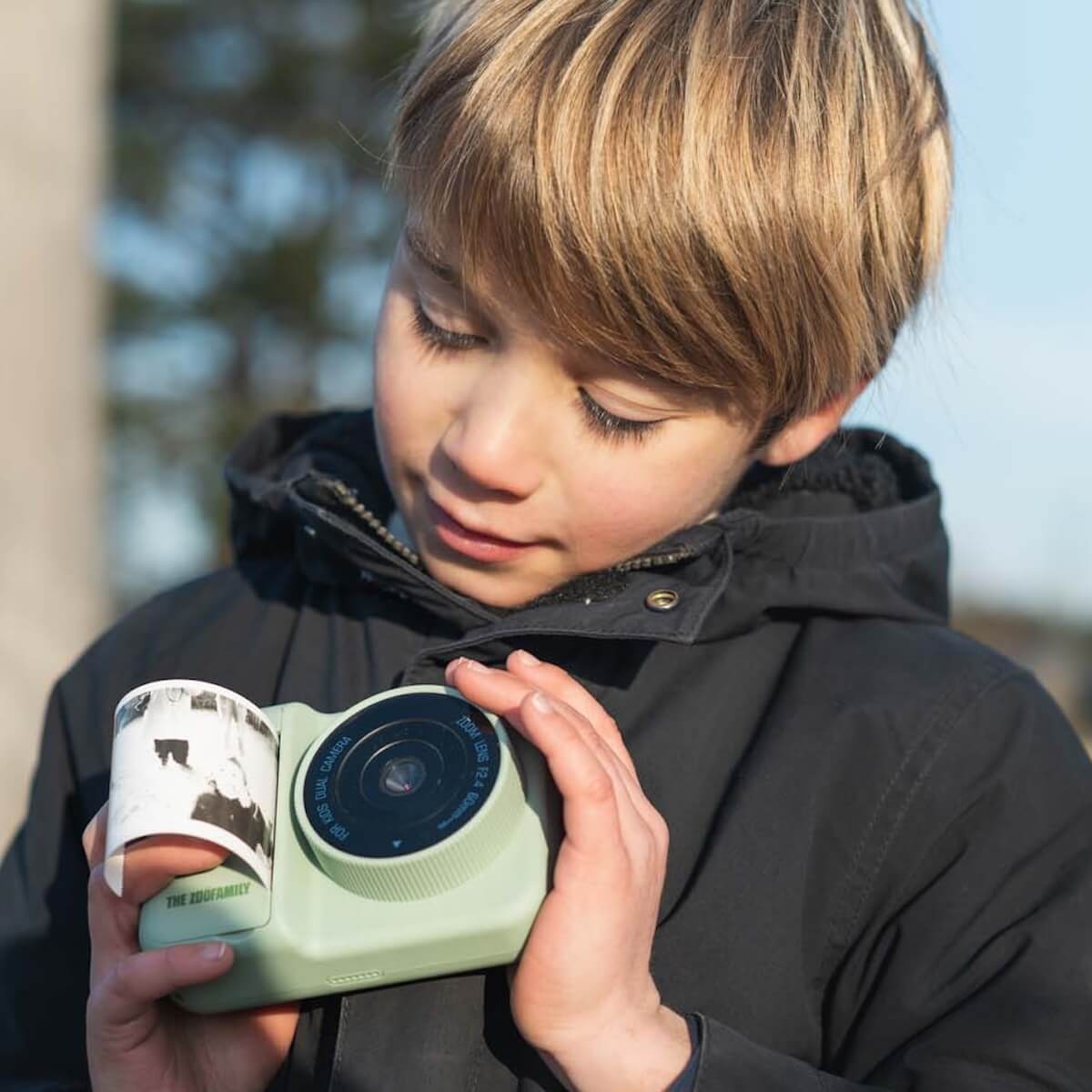 Fotoapparat Zoo Druck DINO VERT Zoofamilie
