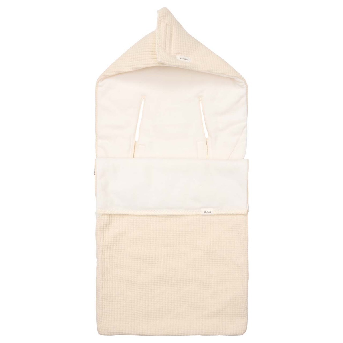 Fußsack für Autositz 0+ 3-5 Punkte Malaga Koeka warm white