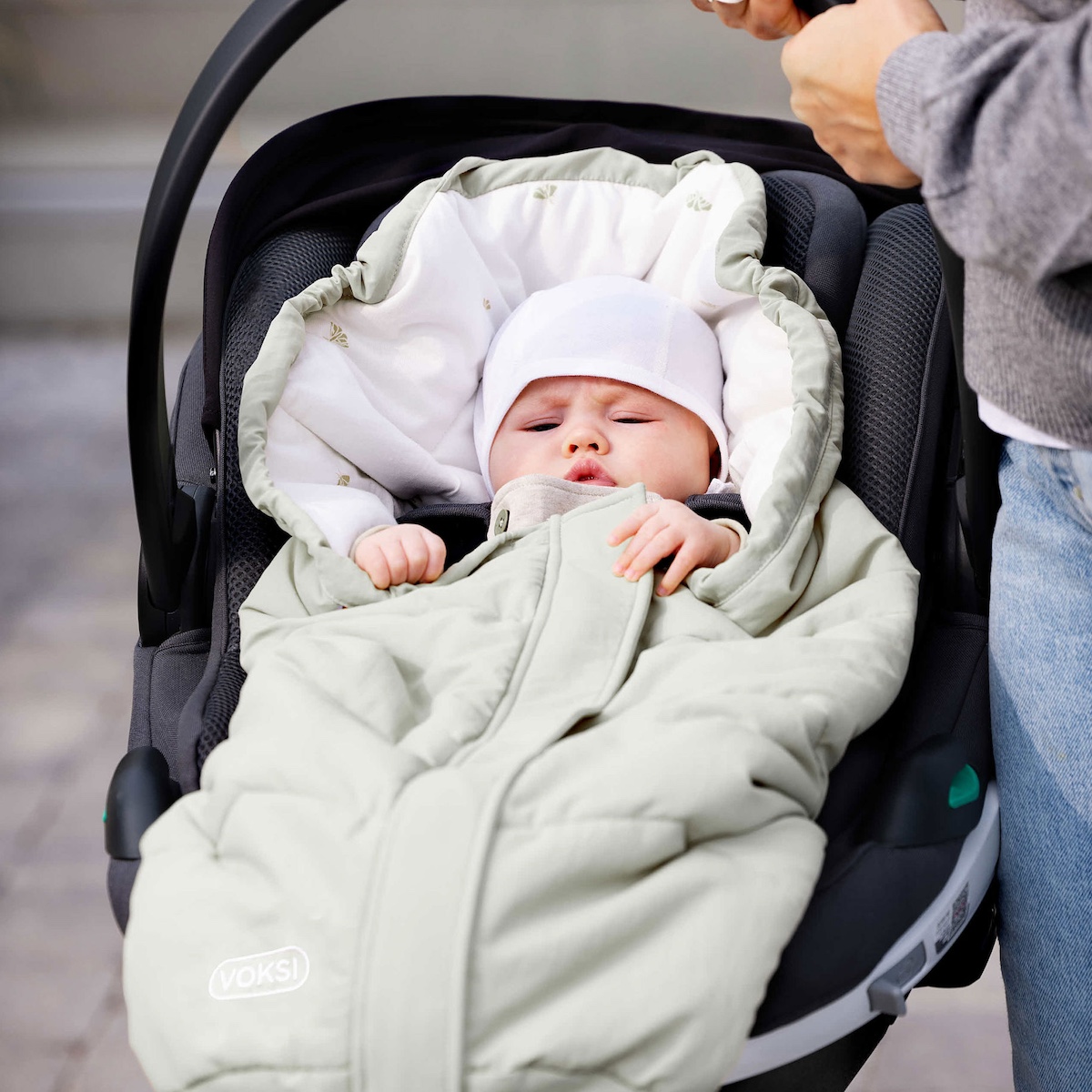 Fußsack für Kinderwagen MOVE LIGHT Voksi misty green wings