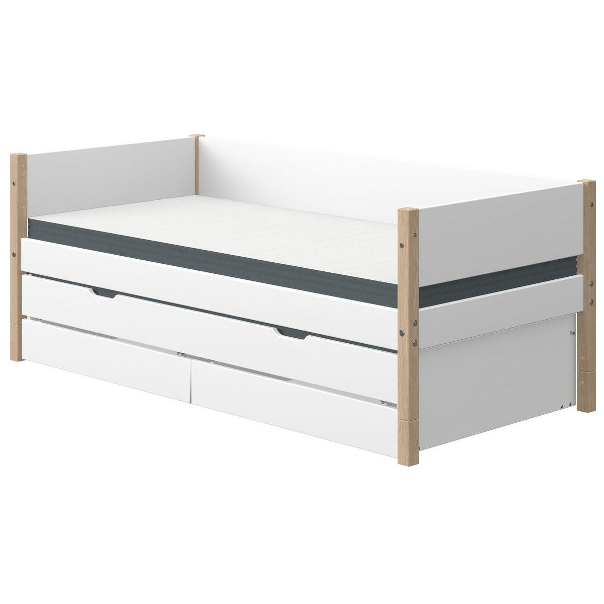 Gästebett-2 Schubladen 200cm NOR Flexa weiß