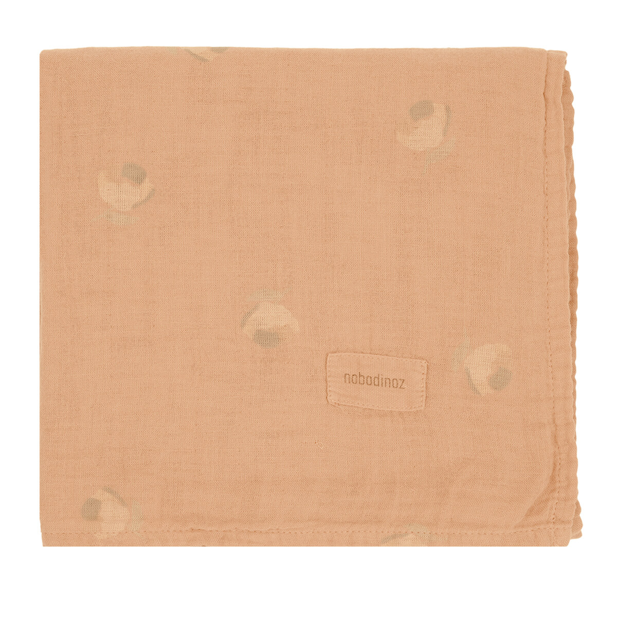 Geburtsgeschenk swaddle print WABI SABI 70x70cm Nobodinoz Powder rosa Blüte