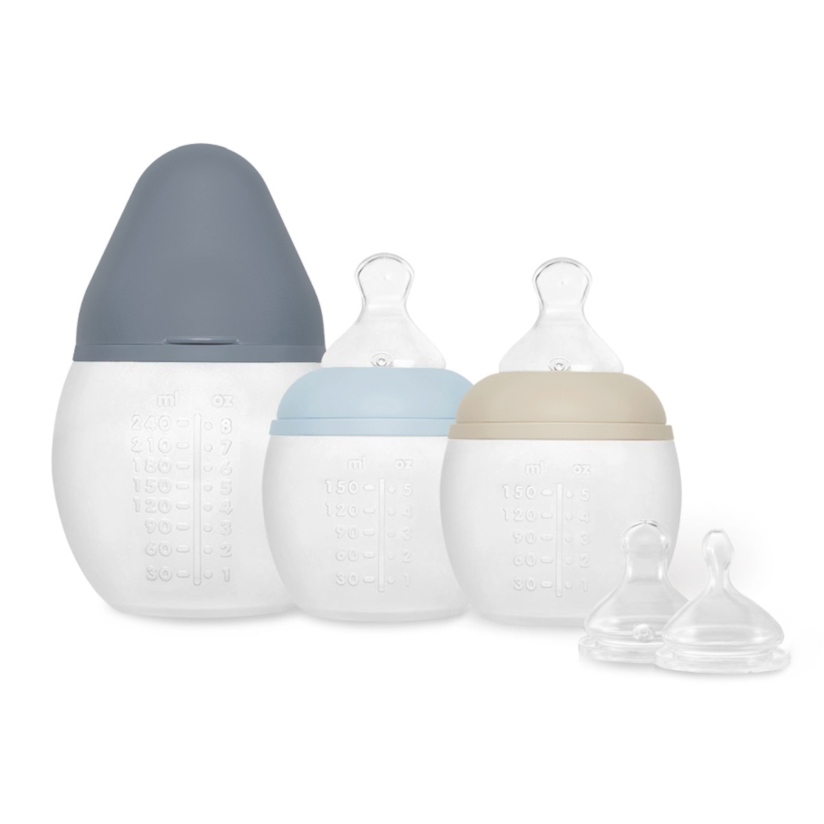 Geburtskoffer BUDDY Elhée Sand Blassblau Blaugrau Schnuller XS