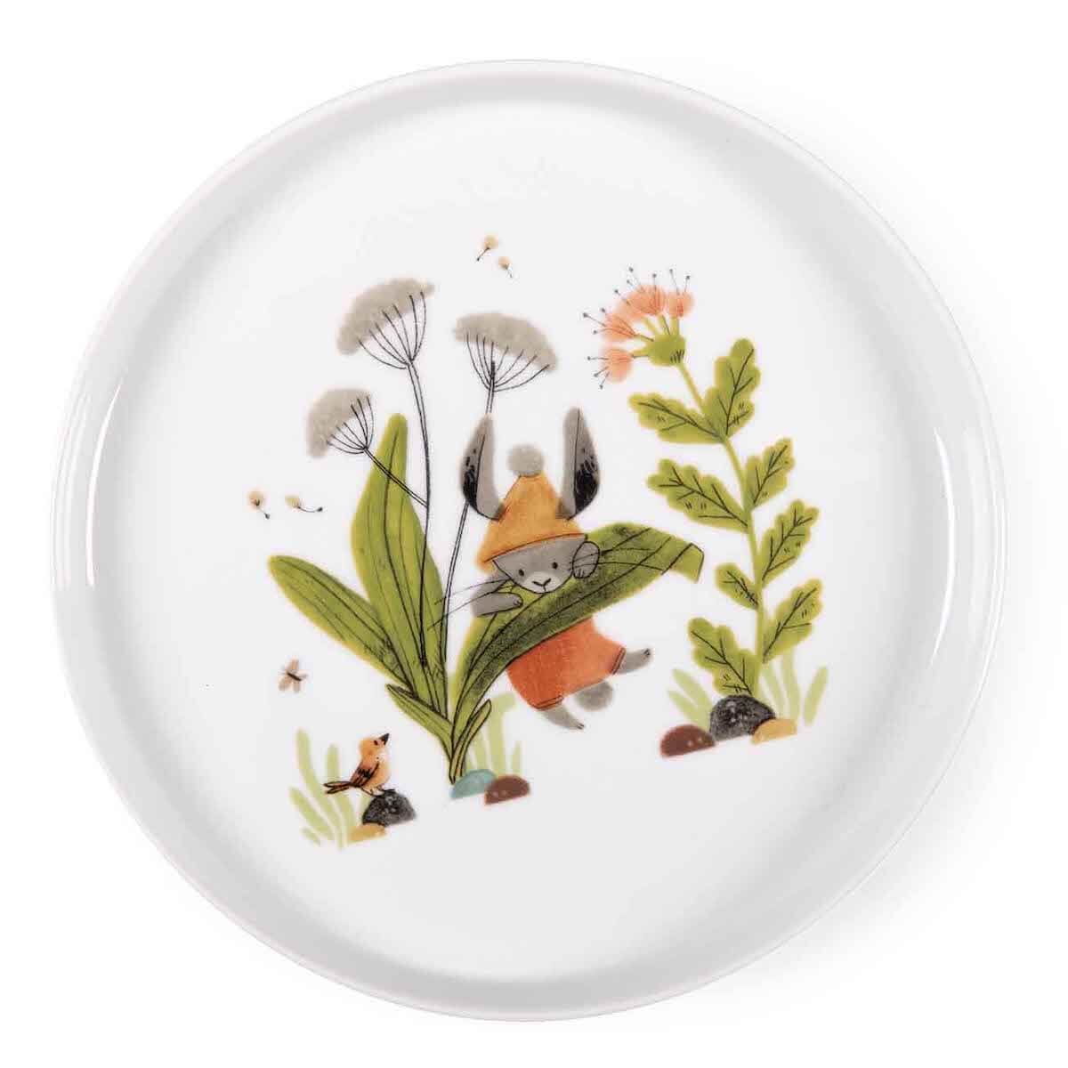 Geschirrset aus Porzellan TROIS PETITS LAPINS Moulin Roty