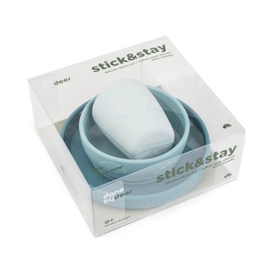 Geschirrset Stick & Stay Dear Friends Done by Deer blau