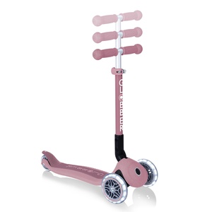 Globber Junior Scooter Foldable Lights Eco Berries