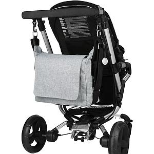 GREEN LABEL by Laessig Sac à langer small messenger noir mélange