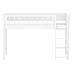 Halbhochbett 90x200cm WHITE Flexa F.Wht.Str.Ladder Crossbars