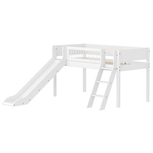 Halbhochbett 90x200cm WHITE Flexa Ladder Crossbars F.Wht.