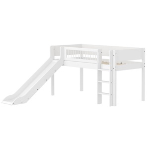 Halbhochbett 90x200cm WHITE Flexa Ladder Crossbars F.Wht.