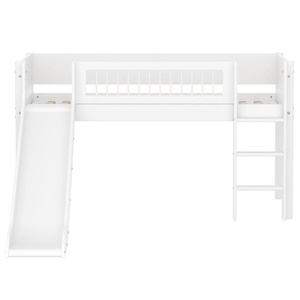 Halbhochbett 90x200cm WHITE Flexa Ladder Crossbars F.Wht.