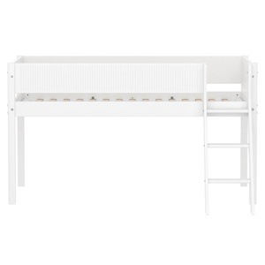 Halbhochbett 90x200cm WHITE Flexa Sl.Ladder Grooves F.Wht.