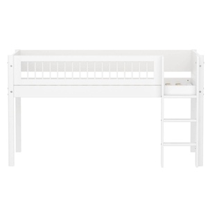 Halbhochbett 90x200cm WHITE Flexa Str.Ladder Crossbars F.Wht.