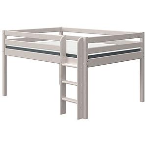 Halbhohes Bett 140x200cm CLASSIC Flexa grey washed 