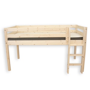 Halbhohes spielbett 200x90cm gerade Leiter CLASSIC Flexa natural