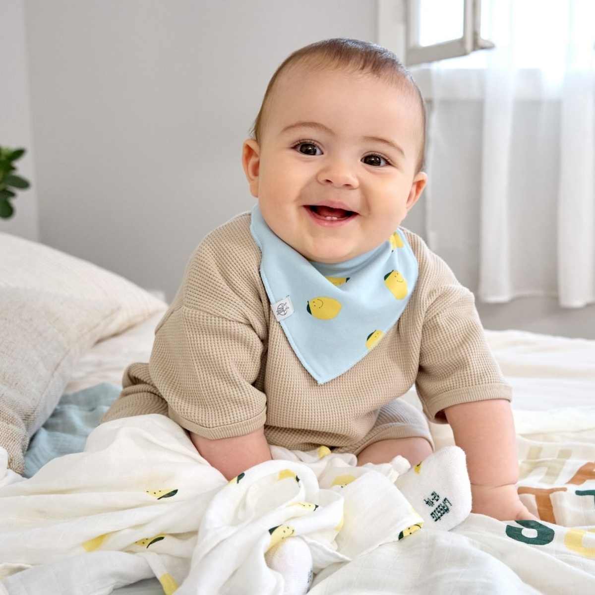 Halstuch/Cowl-Hals 2 Stück Happy Fruits Zitrone Laessig