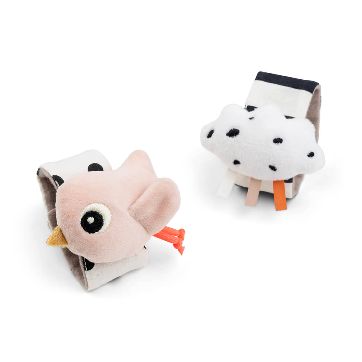 Handgelenk-Rassel-Set 2er-Pack Glückliche Wolken Powder Done by Deer