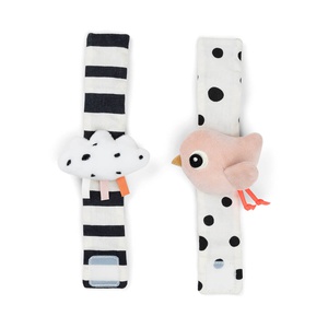 Handgelenk-Rassel-Set 2er-Pack Glückliche Wolken Powder Done by Deer