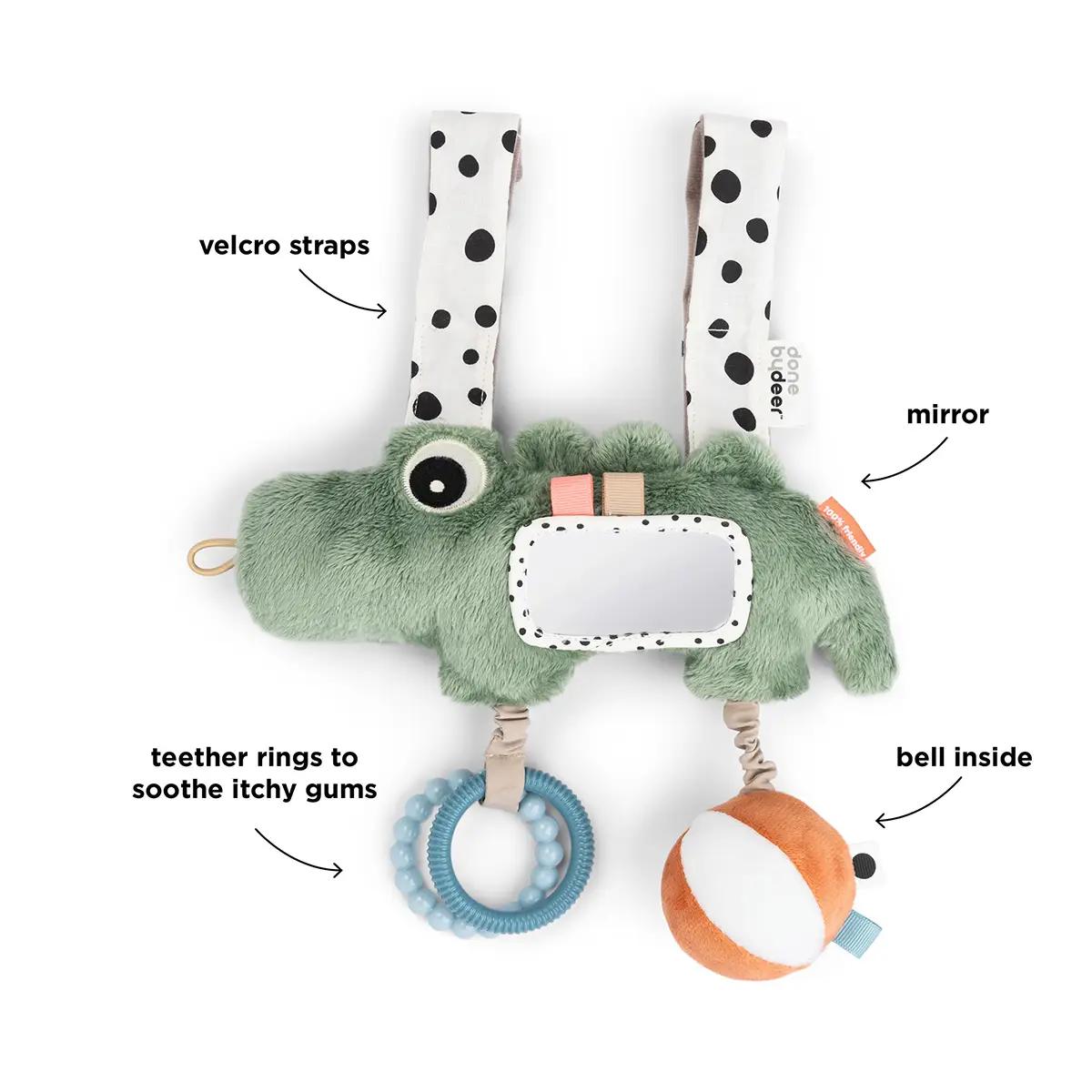 Hanging activity toy Croco Done by deer Green