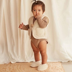 Hausschuhe aus Merinowolle 0-3M Binibamba milk