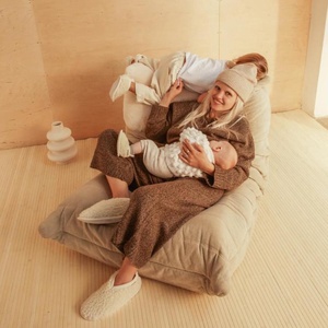 Hausschuhe aus Merinowolle 3-6M Binibamba milk