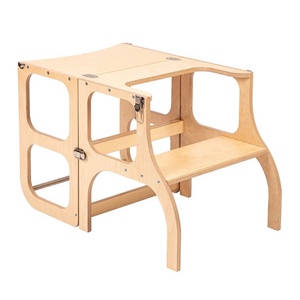 Helferturm-Tisch STEP'n'SIT Ette Tete wooden silver