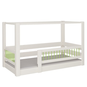 Himmelbett Kubu DELUXE de Breuyn geweißt-grün