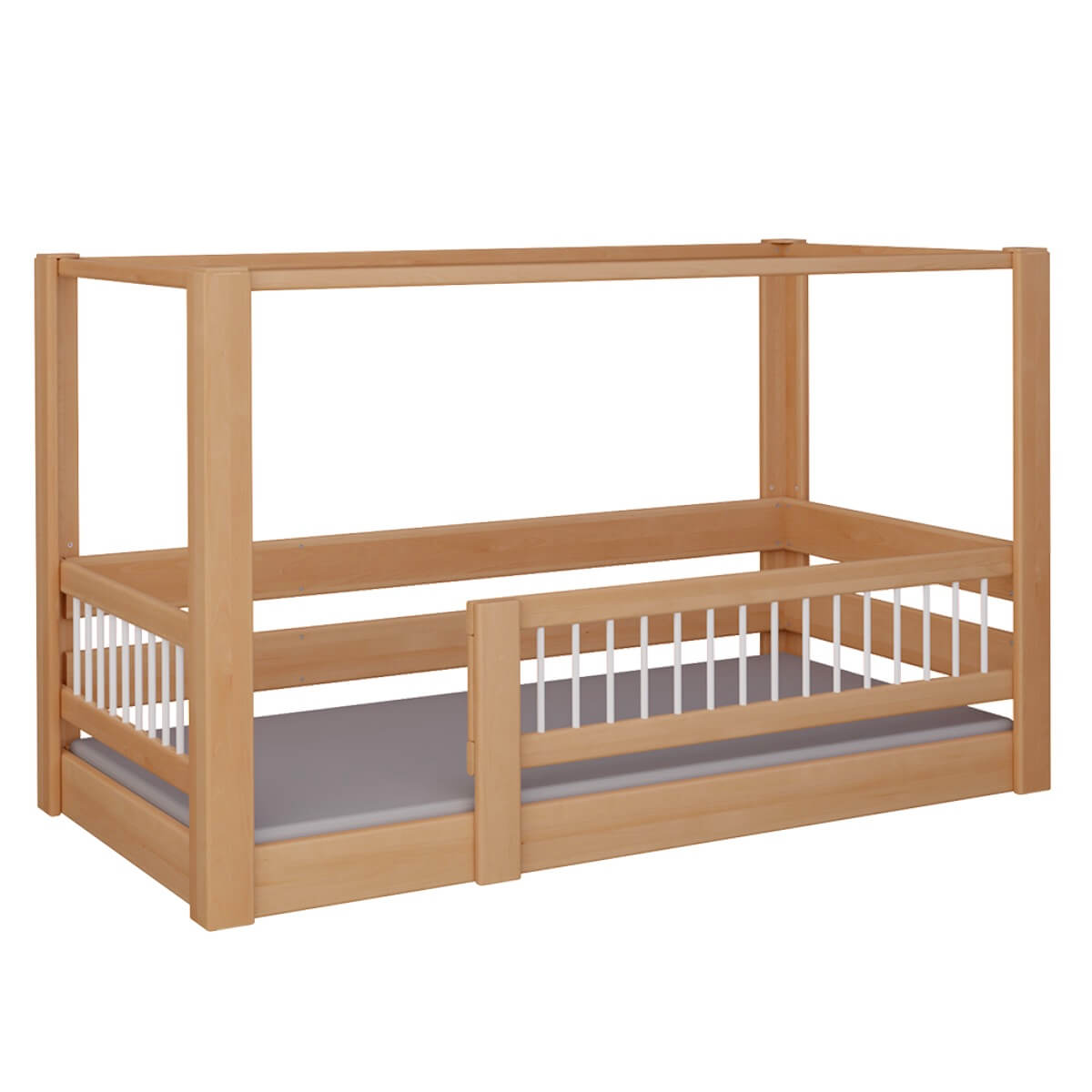 Himmelbett Kubu DELUXE de Breuyn natürlich-geweißt