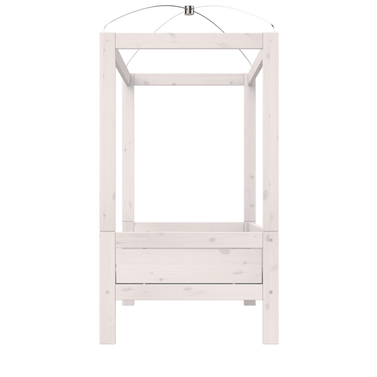 Himmelbett mit Deluxe Lattenrost 90x200cm Lifetime whitewash