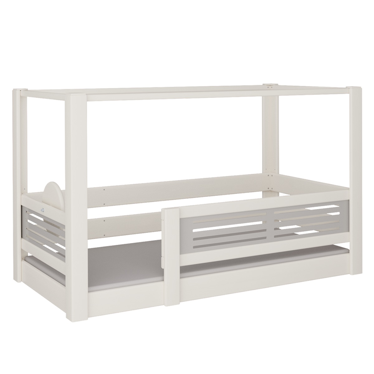 Himmelbett Tatü DELUXE de Breuyn geweißt-grau