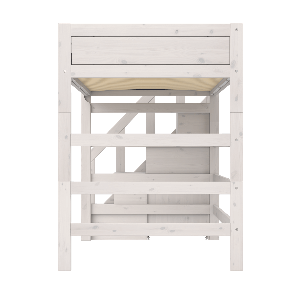 Hochbett 120x200x177cm Treppe PREMIUM Lifetime whitewash