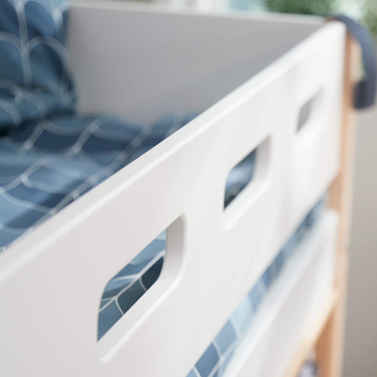 Hochbett 200x90cm geneigte Leiter NOR Flexa Eiche-weiß